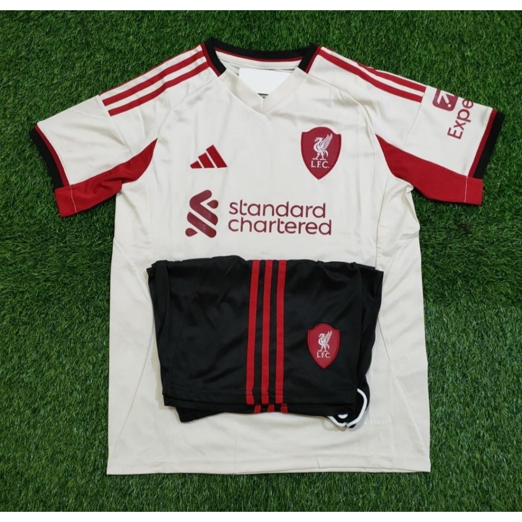 Stelan Setelan Jersey Kaos Baju Sepak Bola Liverpool Liverpol LFC Home Away 3rd Third Fullset Full 1