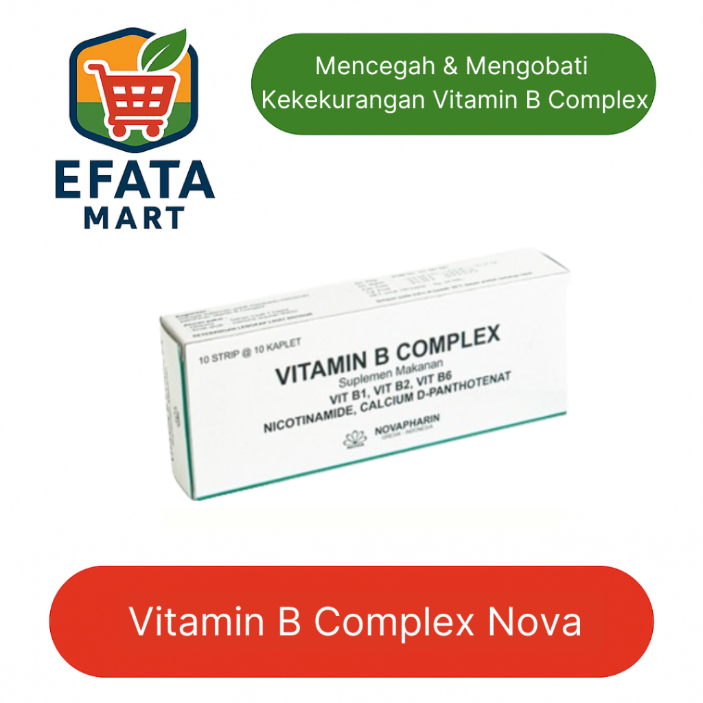 Vitamin B Complex 100 Tablet Nova - Suplemen Vitamin B Complex