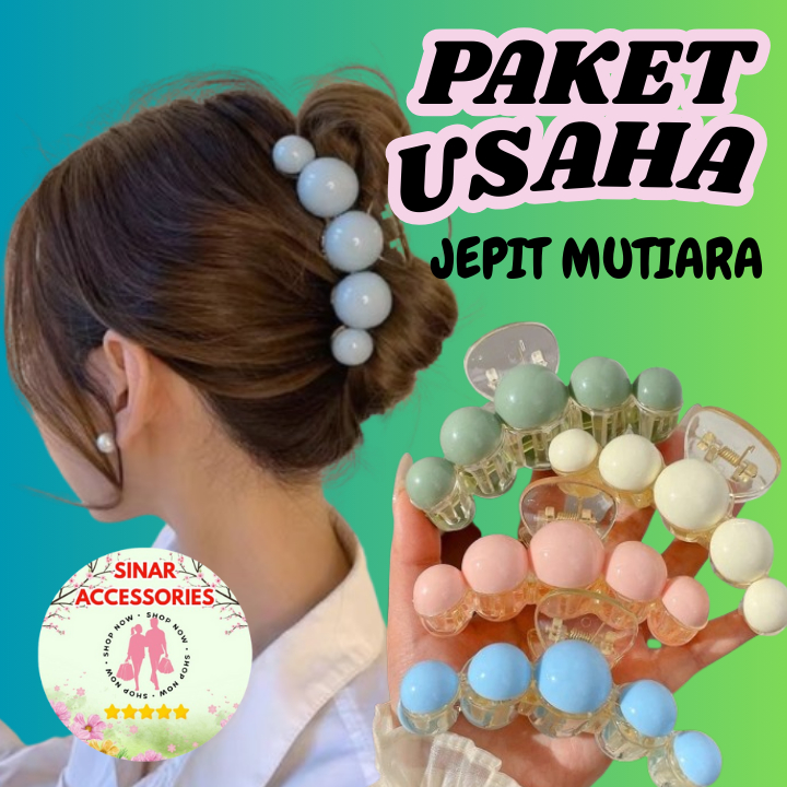 SA GROSIR 11 CM Jepit Rambut Motif MUTIARA Gaya Korea Premium Jedai Rambut Elegan