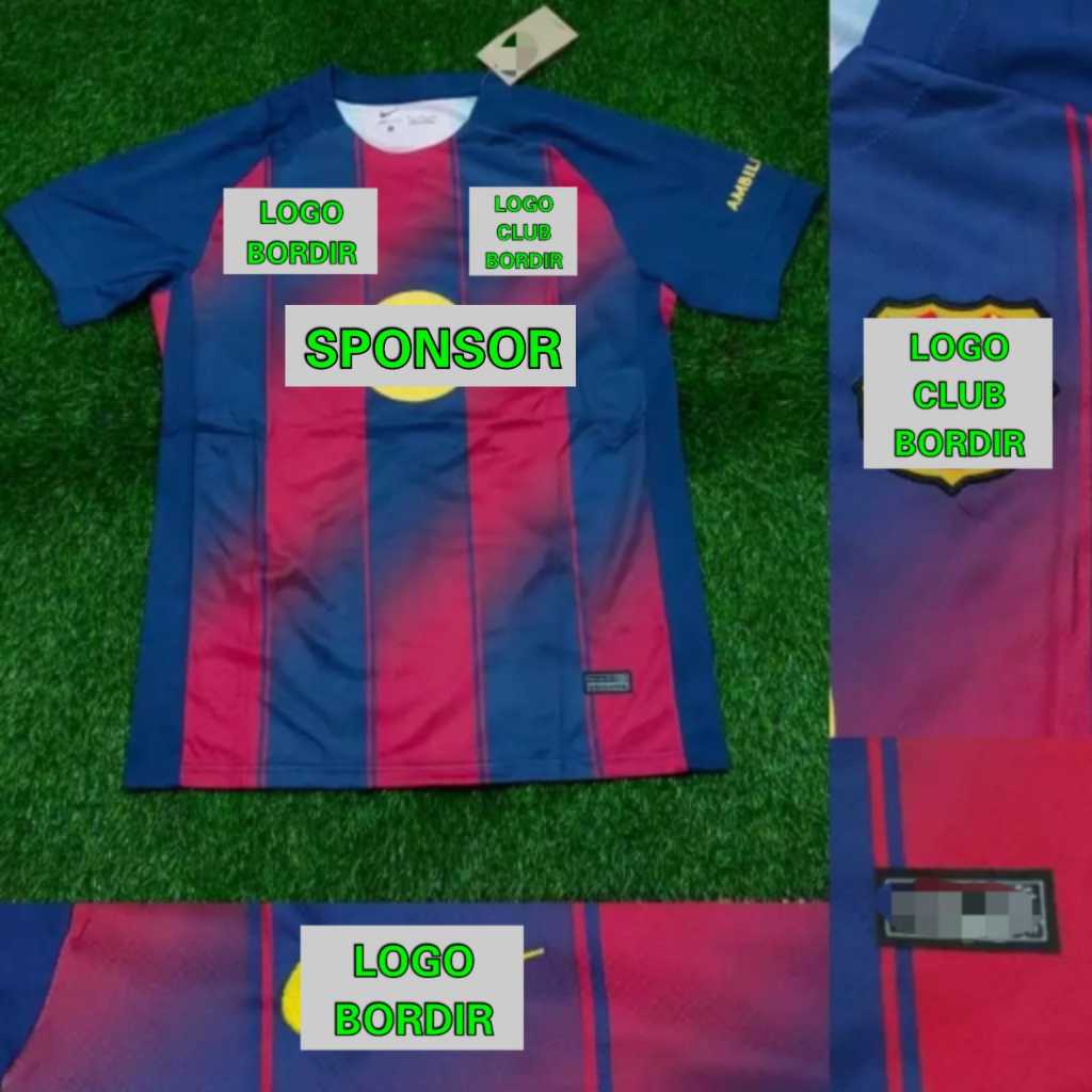 Jersey Bola  Olahraga B4rc3lonn@ Home 2025 2026  B4rc@ H SSS