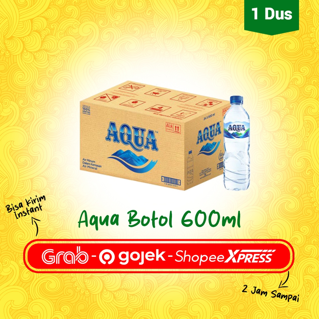 Aqua Botol 600ml / Air Mineral 1 Dus 600ml