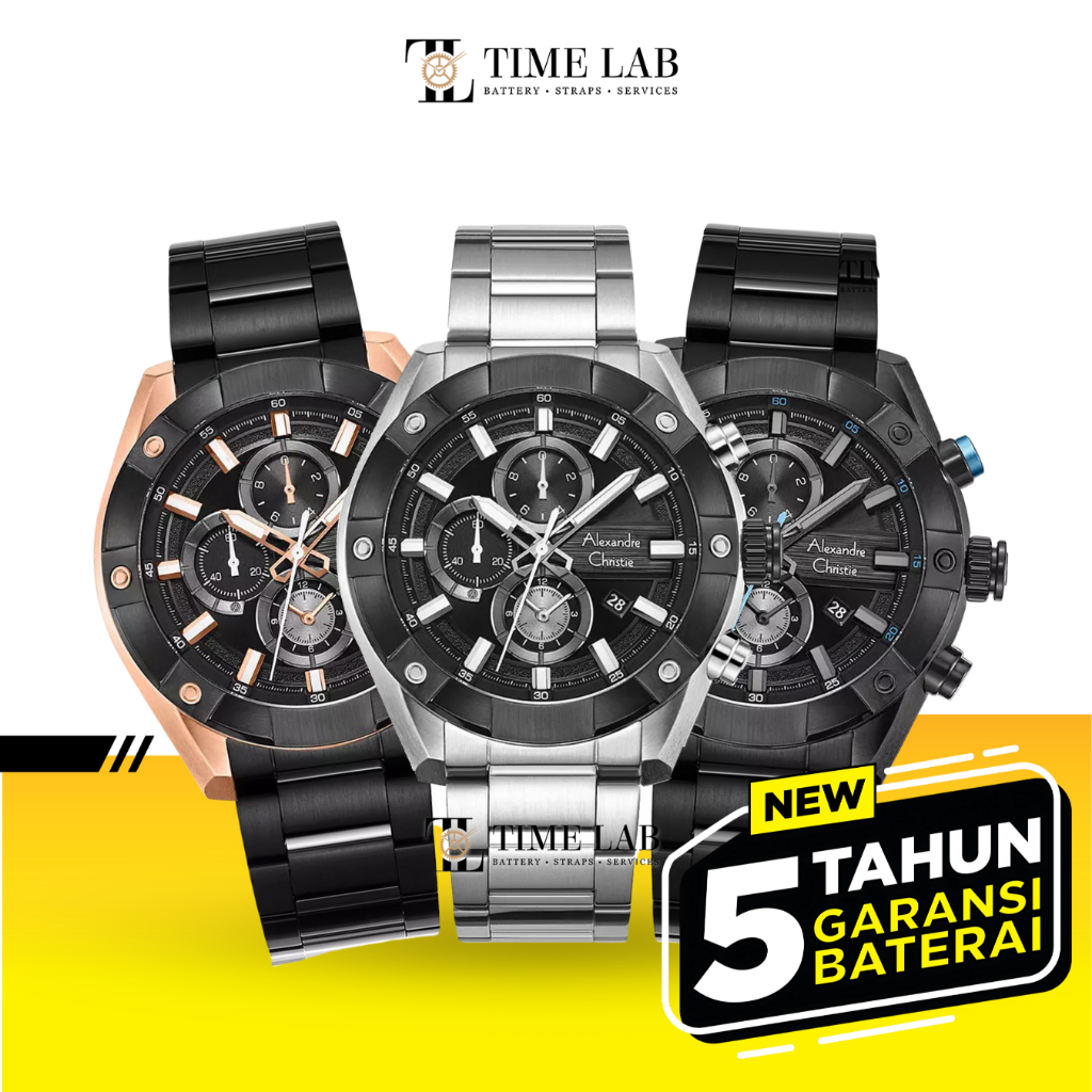 JAM TANGAN ALEXANDRE CHRISTIE PRIA AC6604 / AC 6604 / AC 6604MC STAINLESS STEEL ORIGINAL