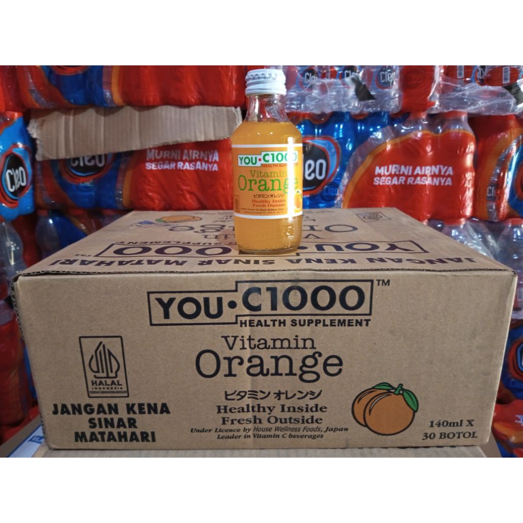 You C-1000 110 ml 1 dus isi 30 botol kaca / minuman vitamin C / minuman kesehatan / you c1000 / YouC