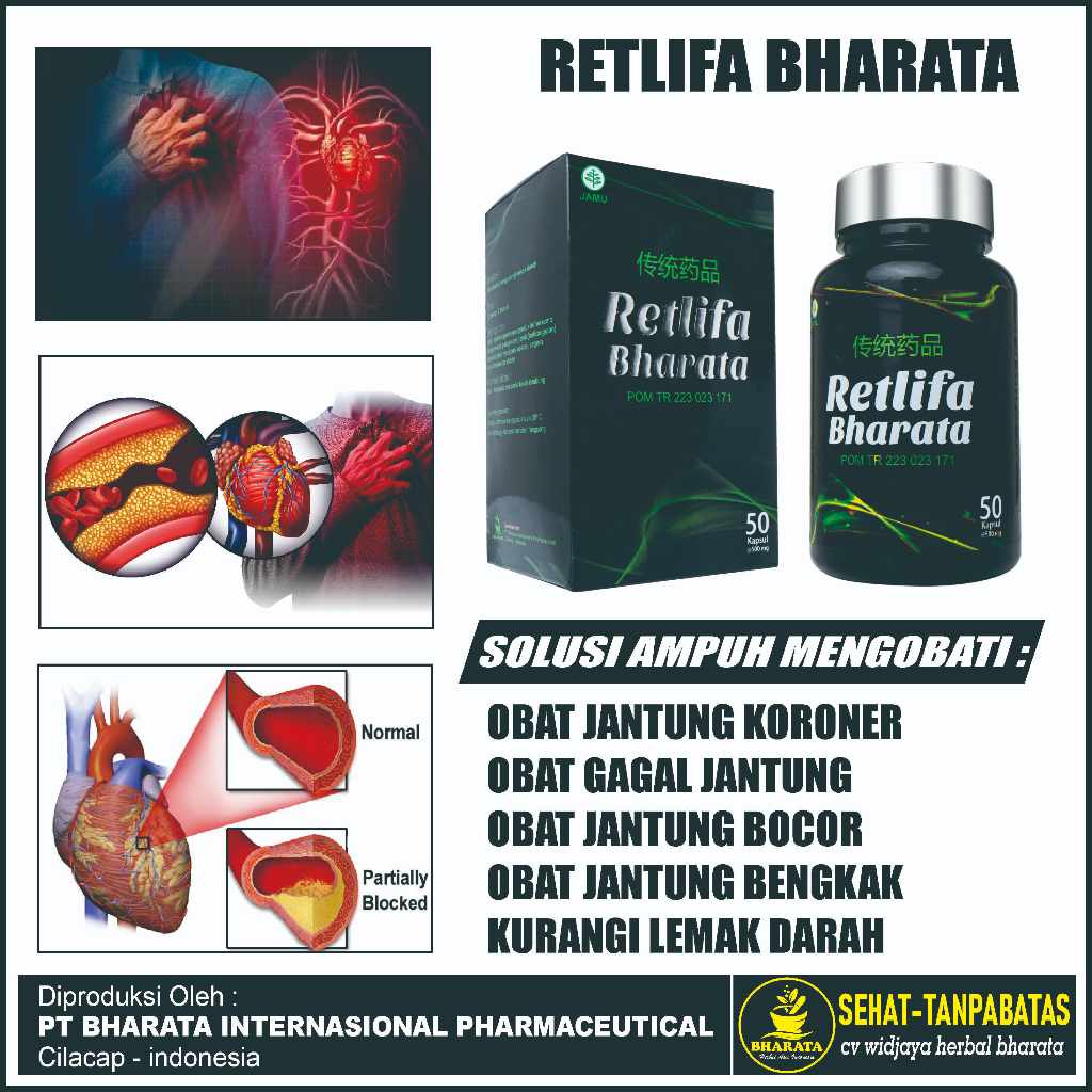 OBAT JANTUNG KORONER AMPUH | OBAT JANTUNG BENGKAK | OBAT JANTUNG BERDEBAR RETLIFA BHARATA