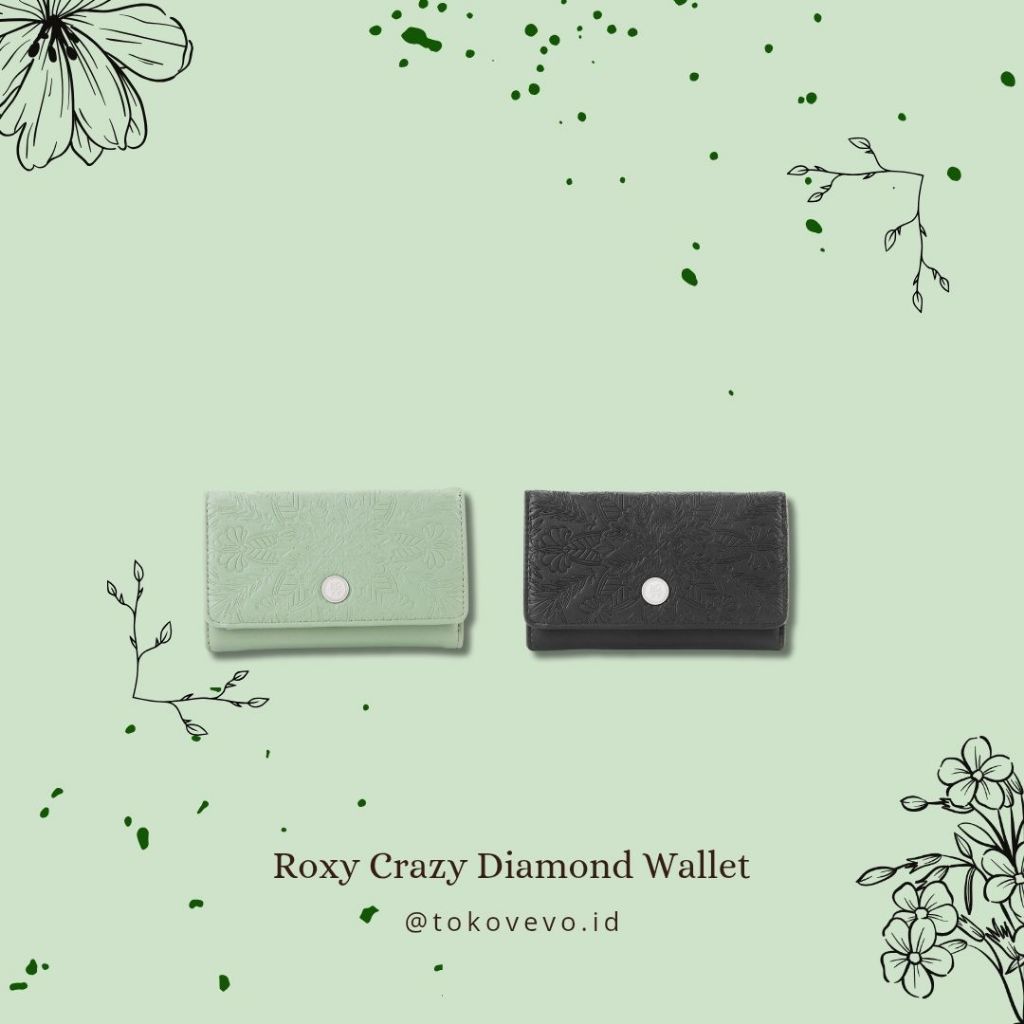 Roxy Crazy Diamond Wallet | Dompet Wanita Lipat Original