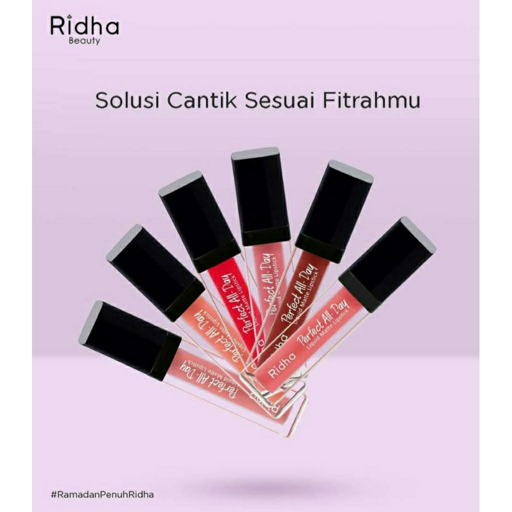 Ridha Perfect All Day Liquid Matte Lipstik