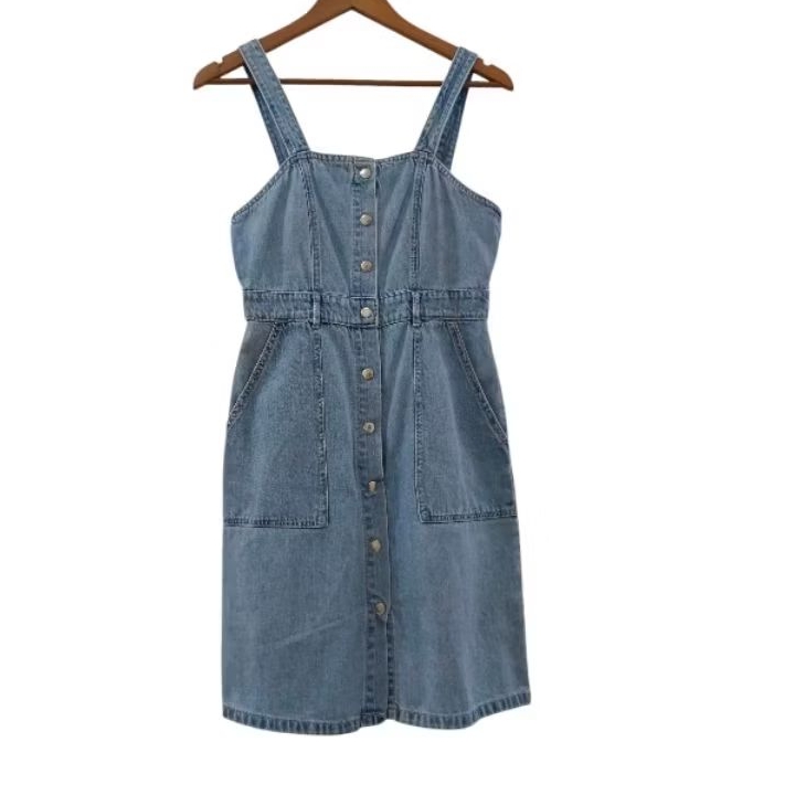 Baju Rok kodok Midi Jeans Jumpsuit Overall Jins Anak Remaja Dewasa Ukuran Kecil Murah