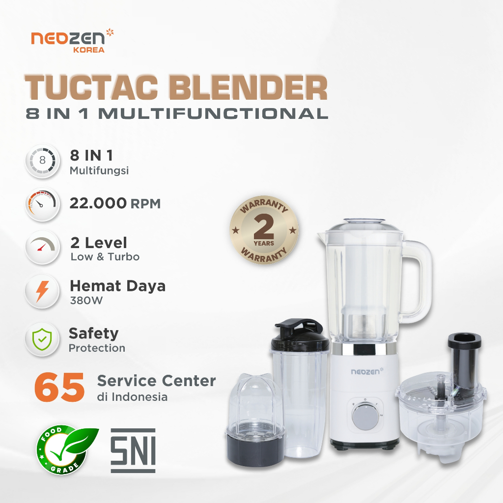 Neozen Tuctac Blender - Multifunction Blender - White