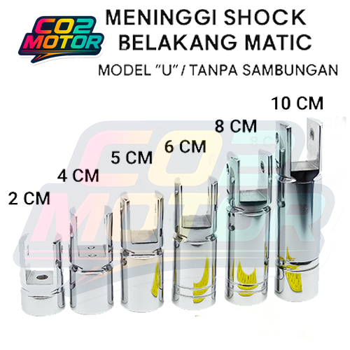 Peninggi shock belakang matic MODEL U-CAGAK tanpa sambungan beat-vario-scoopy-spacy-mio-xride 125 Va