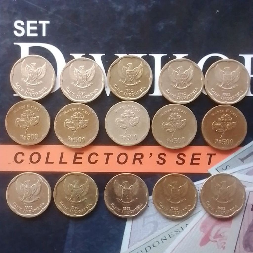 UANG KUNO 500 RUPIAH MELATI KUNING TAHUN 1992