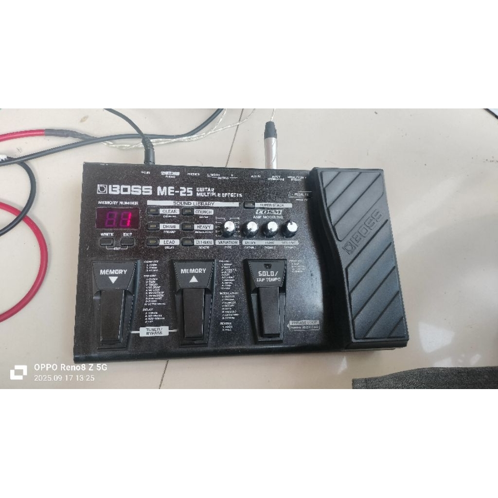 efek gitar boss me25 boss me-25