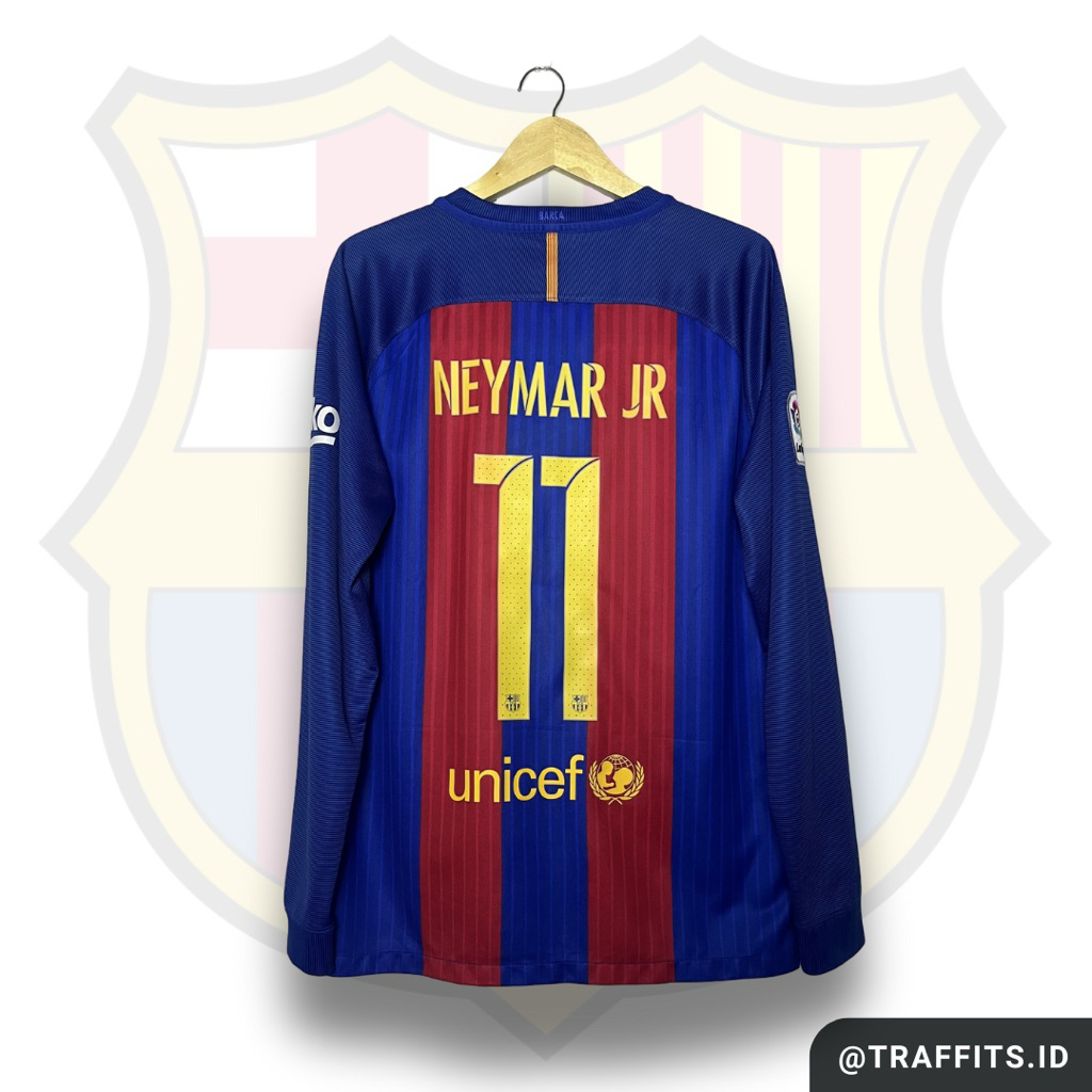 Jersey Barcelona Home 16/17 Long Sleeve Neymar JR Original Size L
