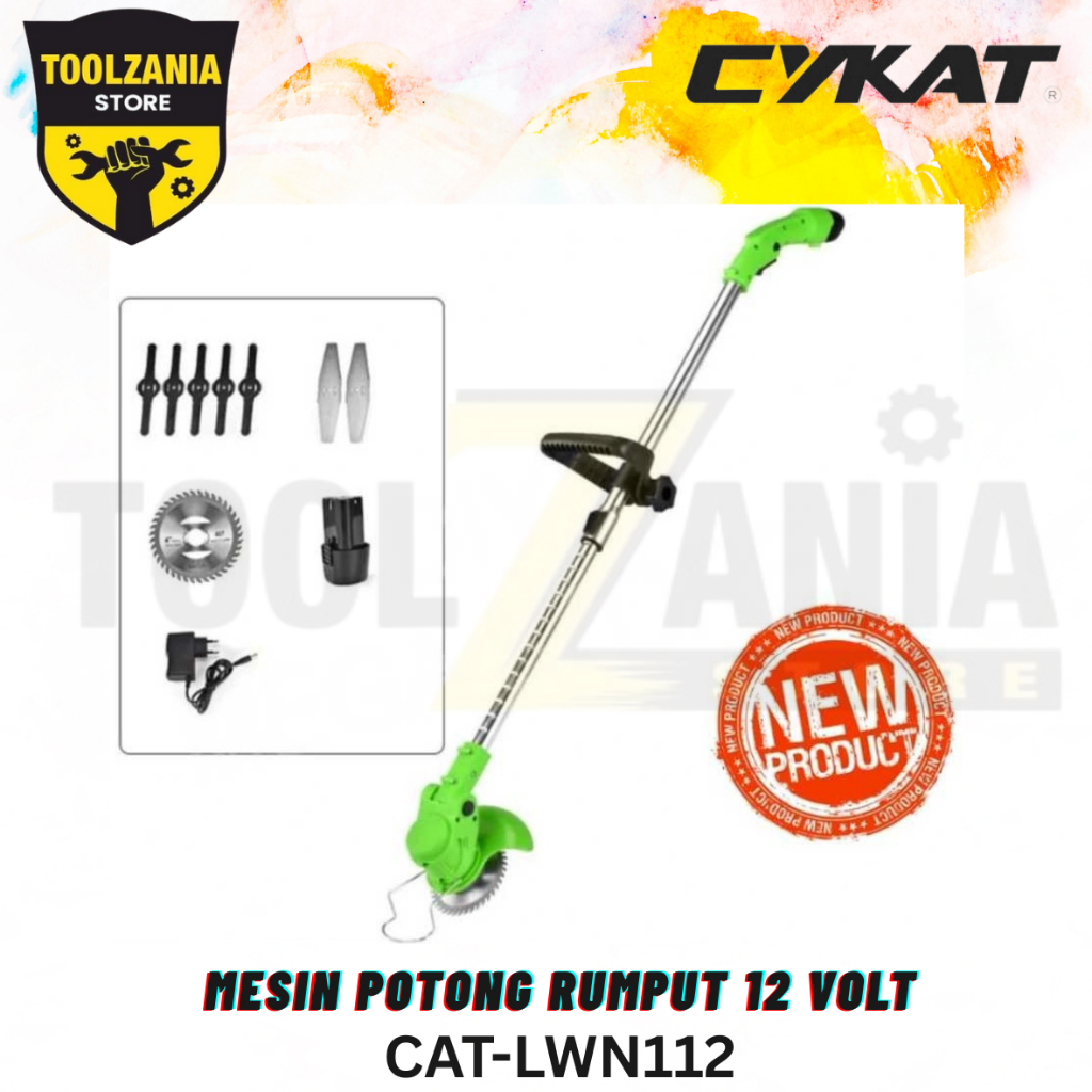Mesin potong rumput cordless baterai 12 volt bush grass cutter trimmer Mesin potong rumput cordless 
