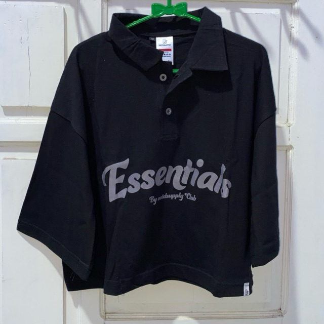 OOTDSUPPLY Oversize Polo Crop Essentials