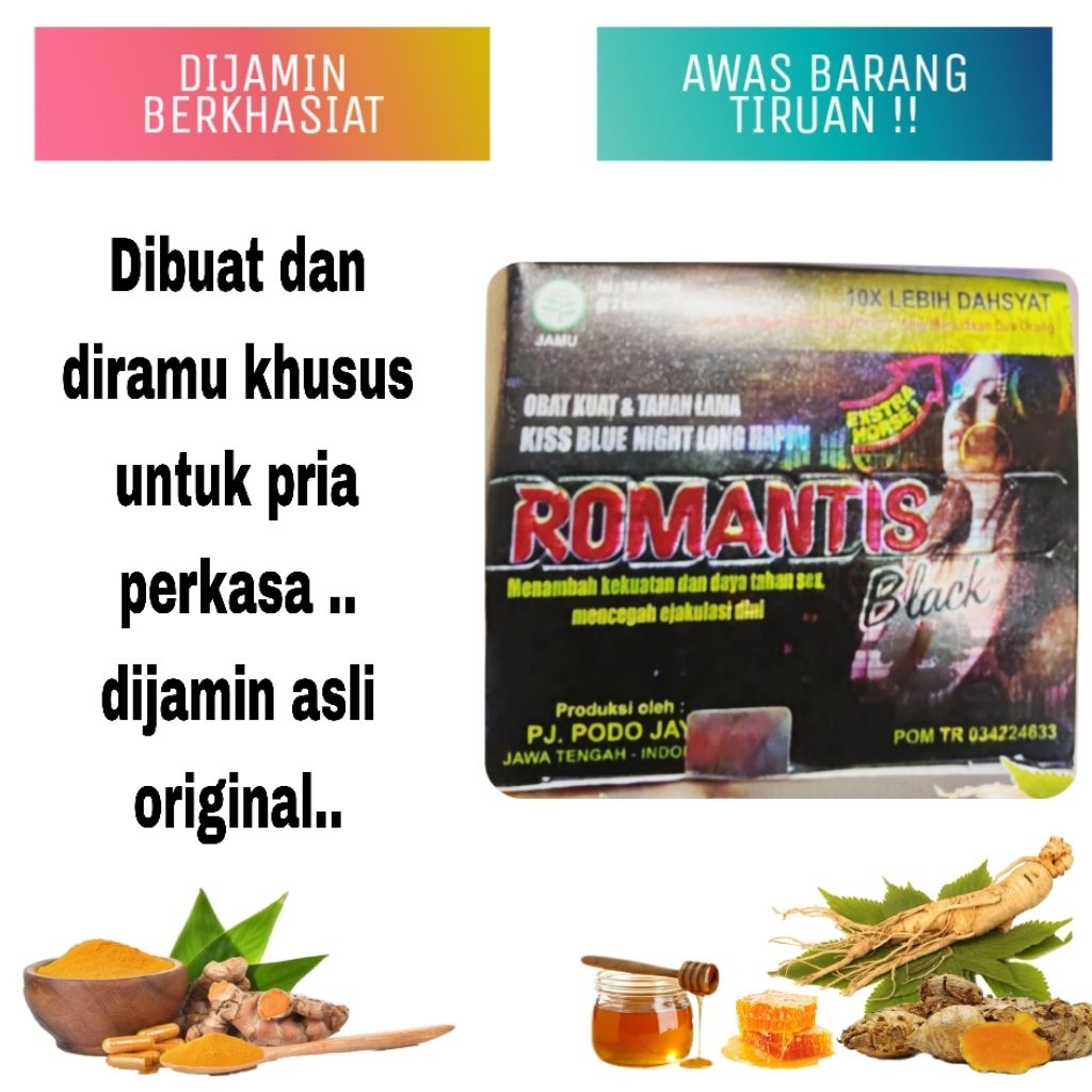 Kapsul HERBAL Obatkuat ROMANTIS ASLI ORIGINAL .. DIJAMIN ASLI 100%