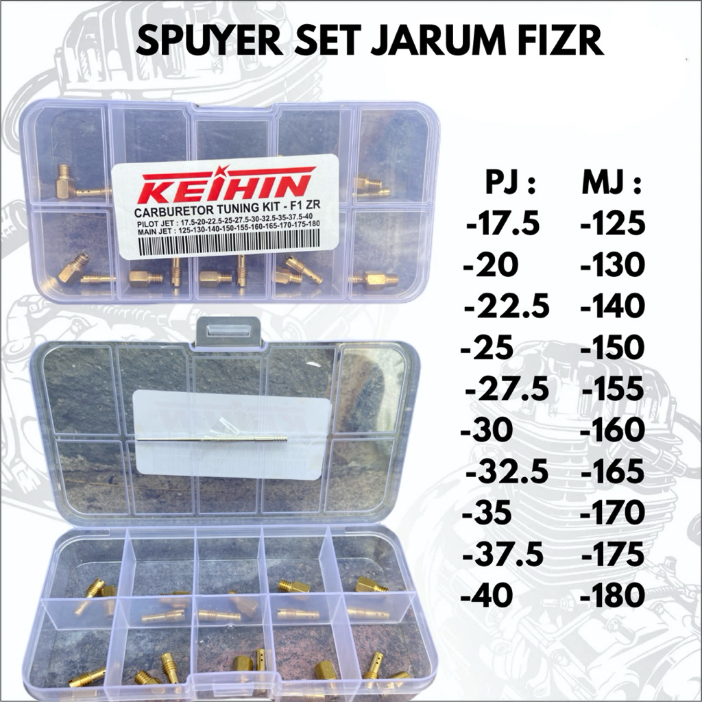 KARBURATOR TUNING KIT FIZR FORCE ONE PILOT JET MAIN JET SET JARUM SPUYER F1ZR F1