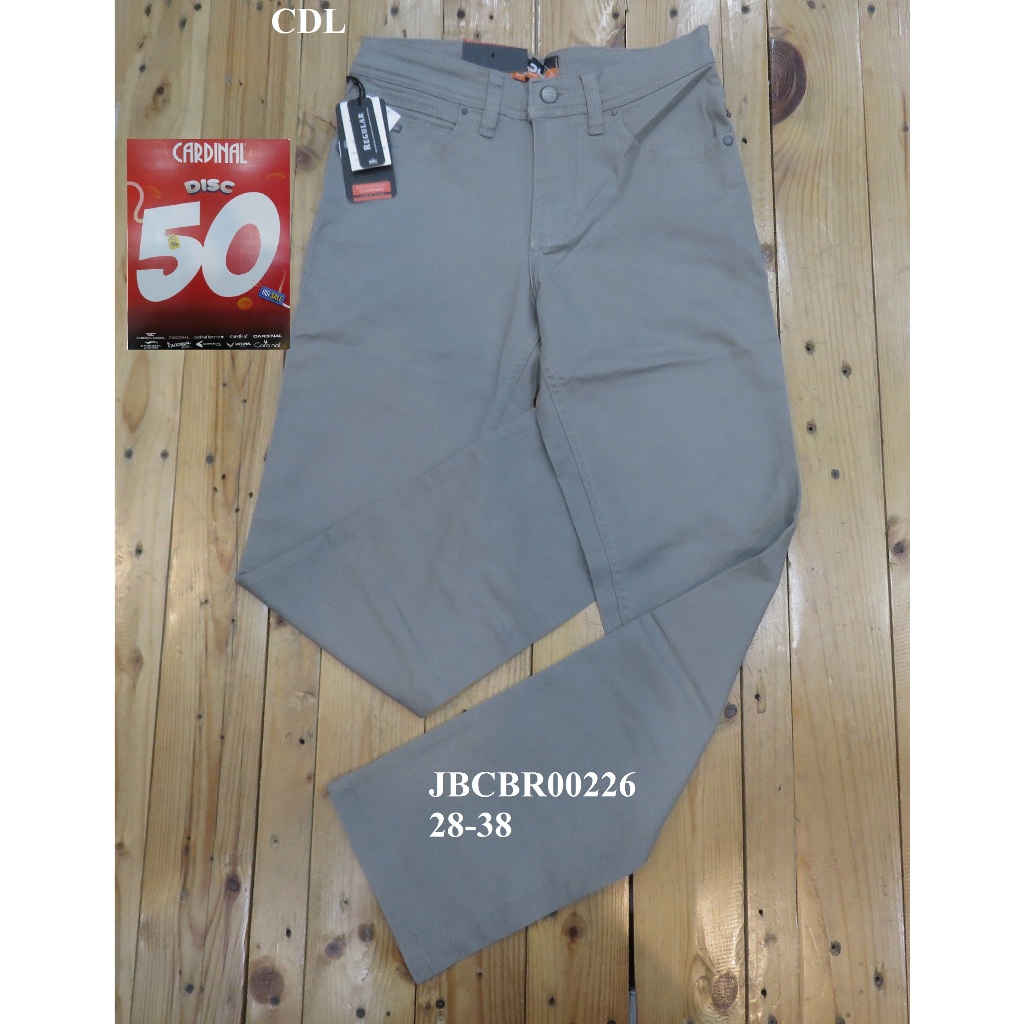 DISCOUNT 50% CELANA KATUN/CHINOS REGULAR FIT PRIA BRAND ORI MEREK CDL ART: JBCBR00226 PRICE Rp.621.9