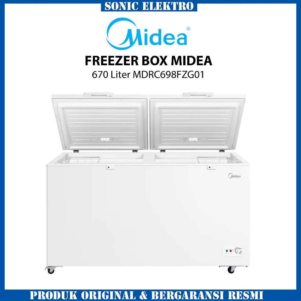 Freezer Box Midea Chest Freezer Midea 670 Liter MDRC698FZG01 Freezer Box 2 Pintu Garansi Resmi
