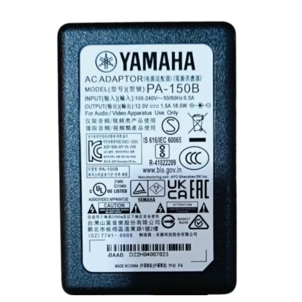 ADAPTOR YAMAHA PA150B Original Adapter Keyboard Drum Piano PA-150B  PA 150 Adaptor Yamaha