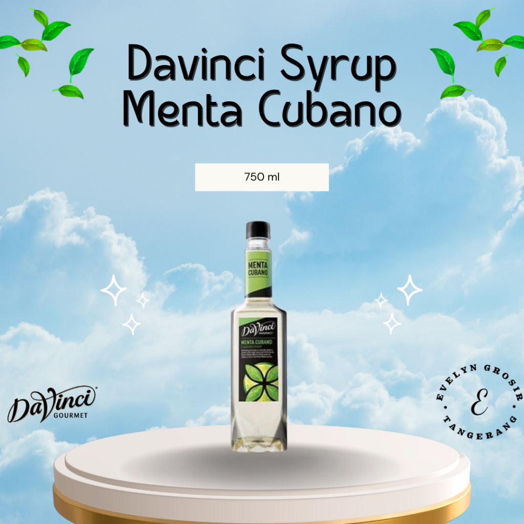 Davinci Syrup Menta Cubano 750 ml - Sirup Rasa Mint & Lime