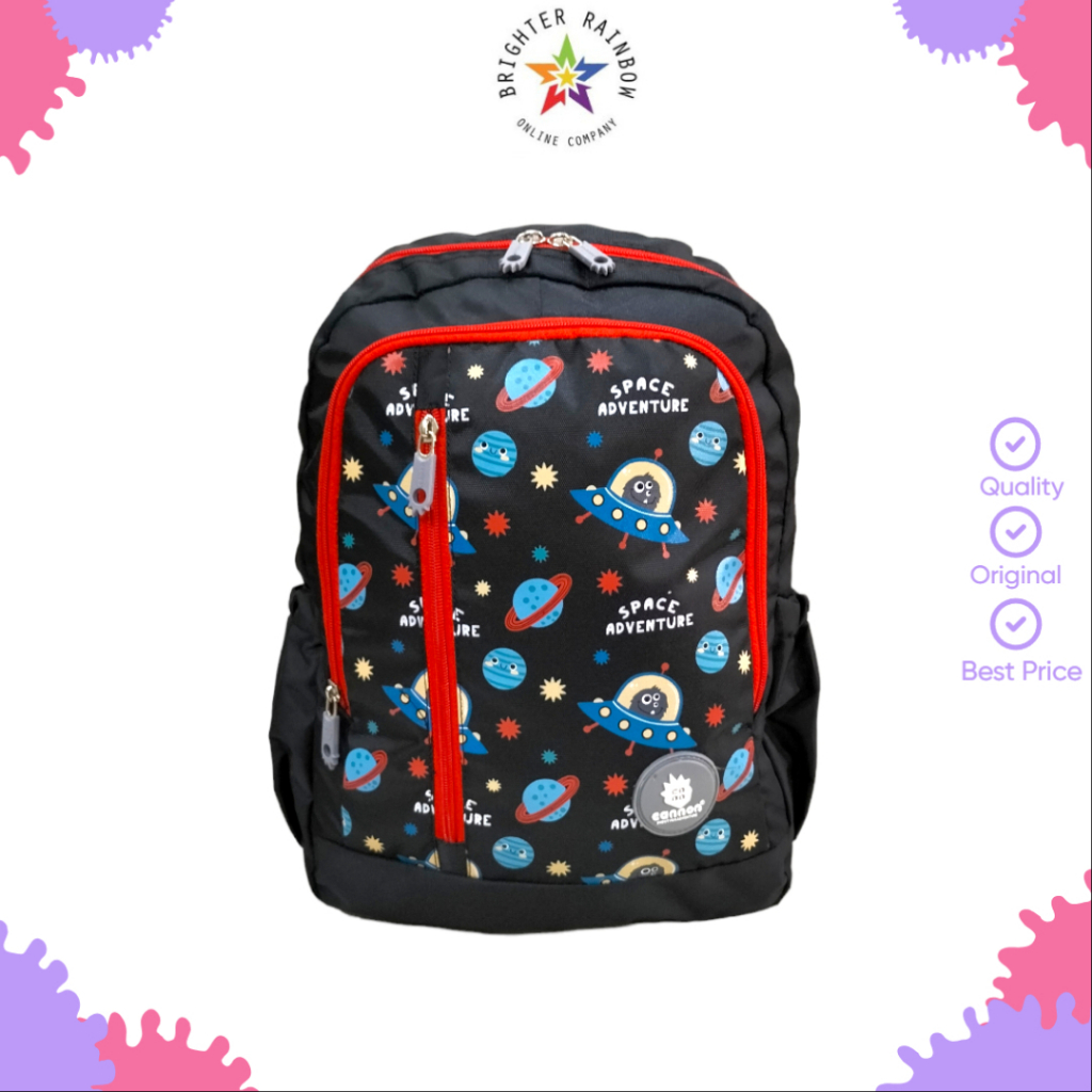 TAS CANNON 72025 SPACE ADVENTURE RANSEL ANAK SEKOLAH DENGAN RAIN COVER