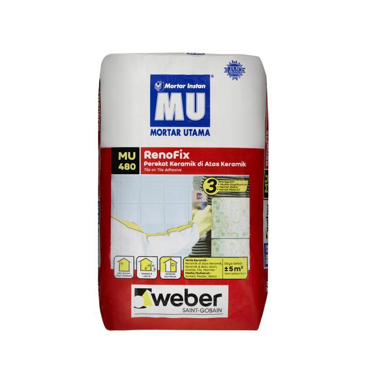 MU 480 25 KG LOW DUST / PEREKAT KERAMIK DI ATAS KRAMIK / PEMASANGAN KERAMIK / HOMOGENOUS TILE