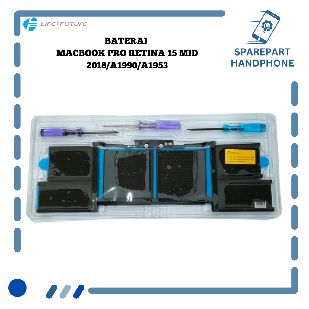 BATERAI  MACBOOK PRO RETINA 15 MID 2018/A1990/A1953