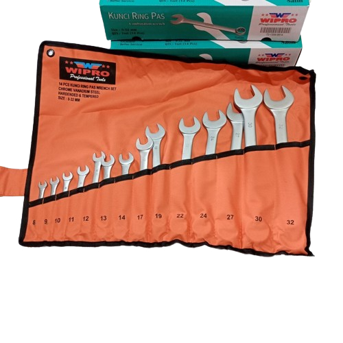 WIPRO Combination Wrench Set / Kunci Ring Pas Set 14 PCS (8-32MM)