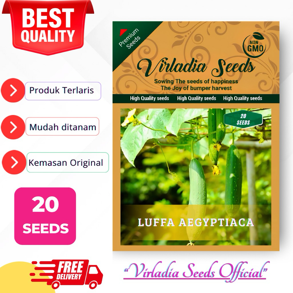 [Virladia Seeds] Biji Benih tanaman Luffa | Loofah