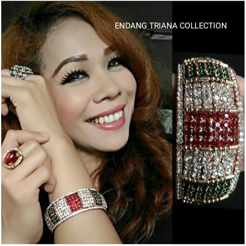 Gelang India Asli Swarovski Mewah Elegan