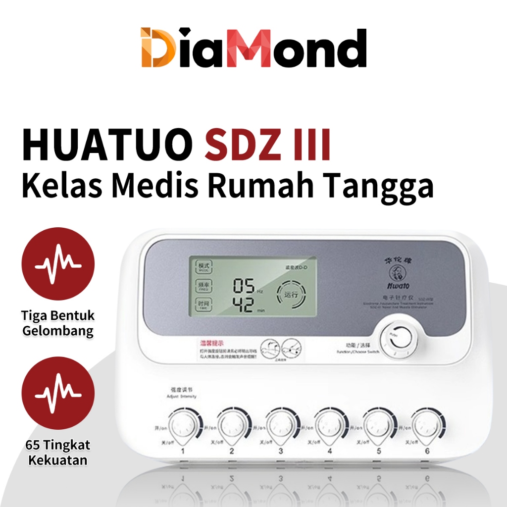 Diamond Alat Fisioterapi Terapi Tens Stimulator 6IN1 Stimulator Terapi Akupuntur Stimulator Elektro 