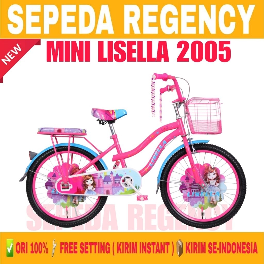 Sepeda Anak Perempuan LISELLA 2005 Ukuran 20 Inch Sepeda Keranjang Kids Bike