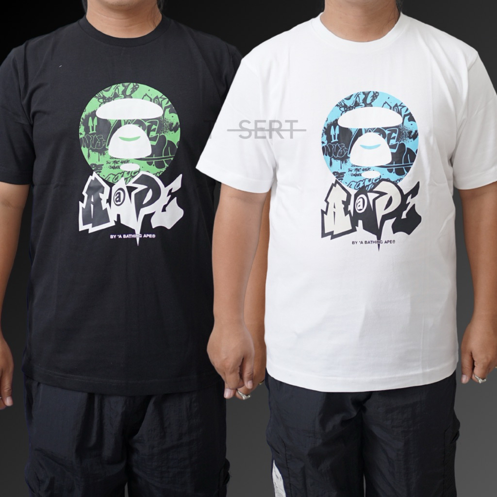 AAPE Moonface Logo Tee Original / Baju Kaos Aape Authentic