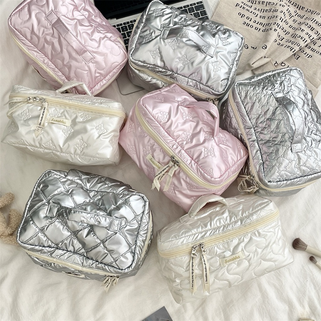PINKY ROW - Holo Jumbo HOLOGRAM MAYLIE Make Up Pouch - Make Up Pouch Jumbo - Make Up Pouch Hologram 
