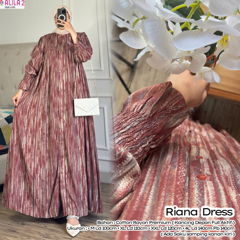 RIANA DRESS MOTIF MAXY GAMIS BY ALILA