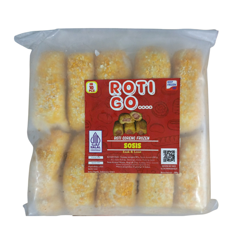ROTI GO ALL VARIANT,GO SOSIS,GO COKLAT, GO MOZZA ROTI FROZEN SIAP MASAK