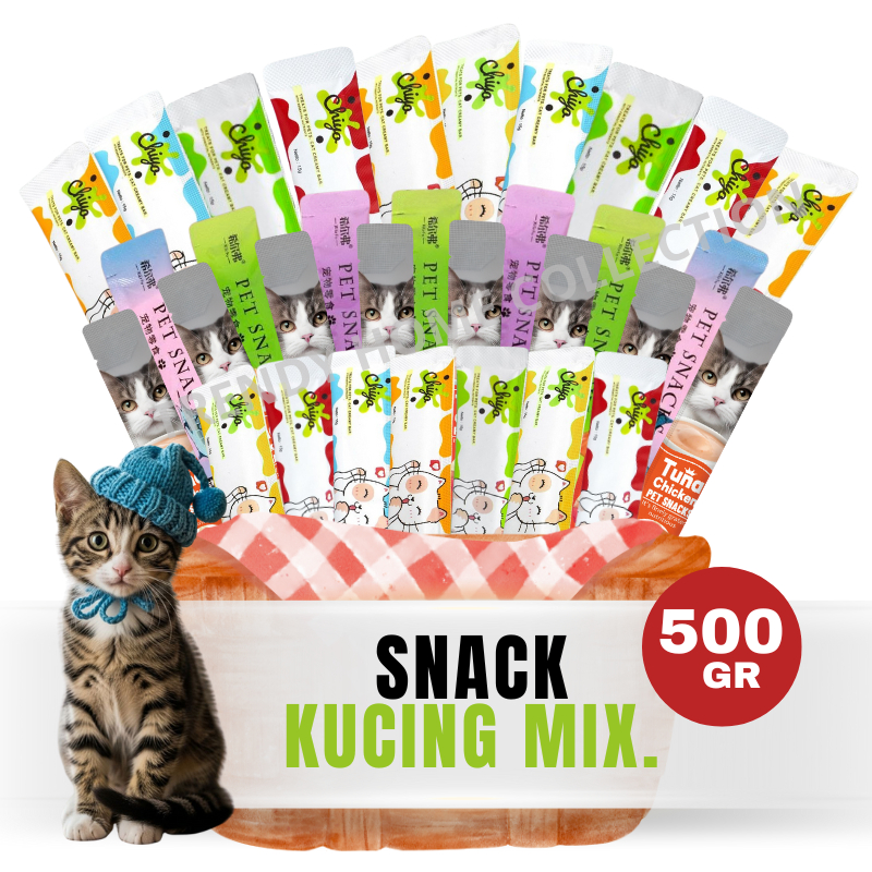 Snack Creamy Treats Cat Snack Kucing Mix 500GR / Snack hewan peliharaan cat strip 15gr/strip