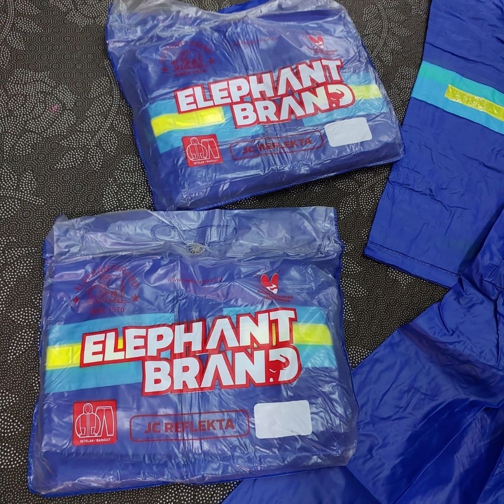 Jas Hujan Mantel REFLEKTA ELEPHANT BRAND Gajah Jaket Celana Stelan