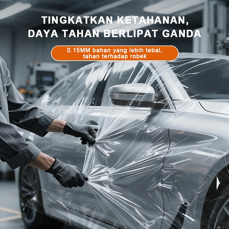 Sarung Mobil Transparan Bening Plastik Waterproof Selimut Pelindung Body Universal