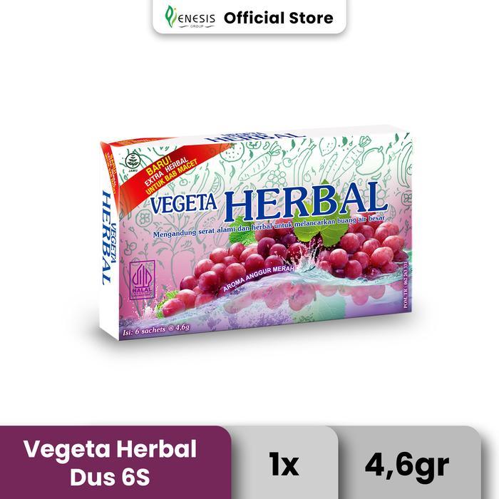 VEGETA Herbal Minuman Serat Rasa Anggur Merah - 6 Sachet