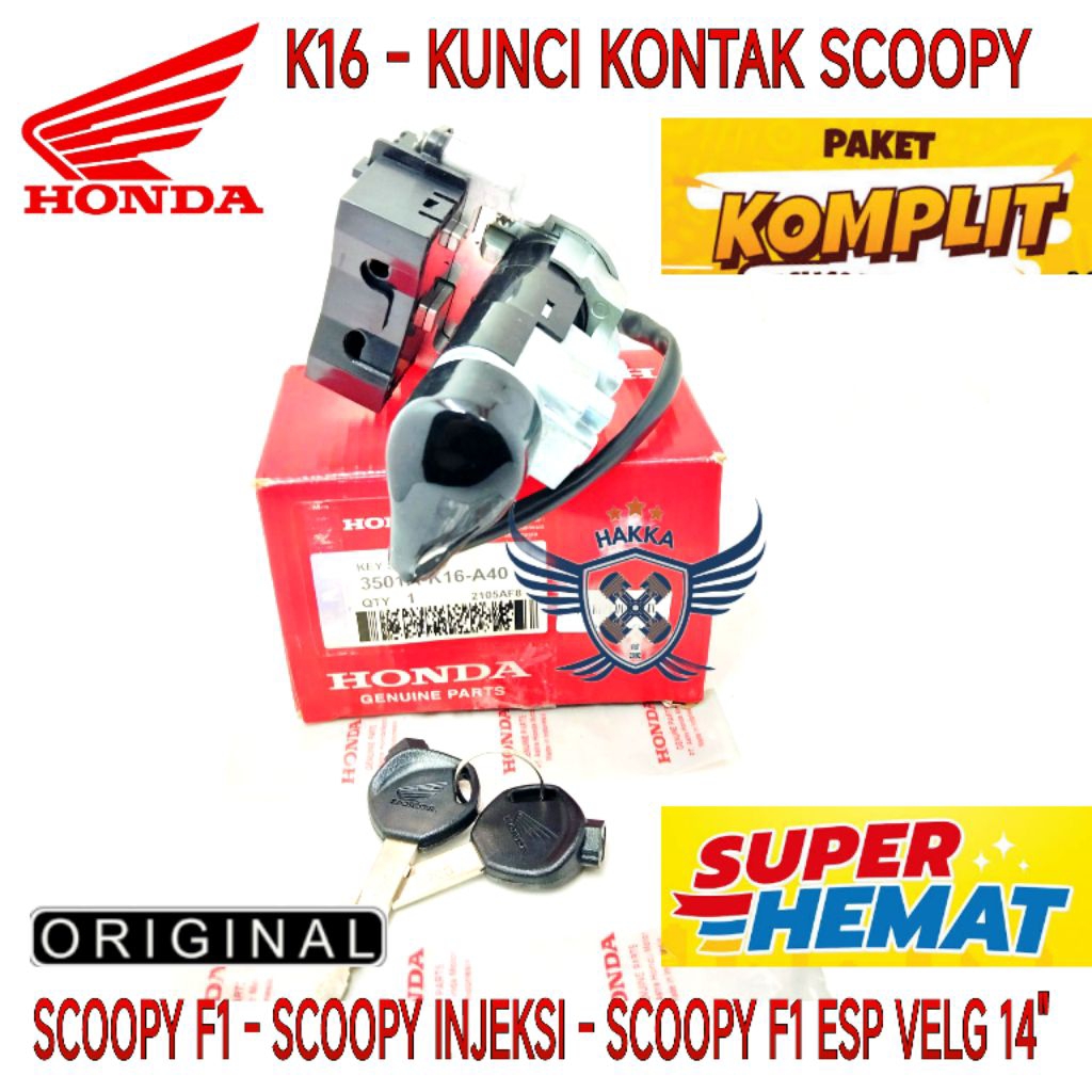 K16 ORIGINAL KUNCI KONTAK HONDA SCOOPY F1, KUNCI KONTAK HONDA SCOOPY INJEKSI, KUNCI KONTAK HONDA SCO