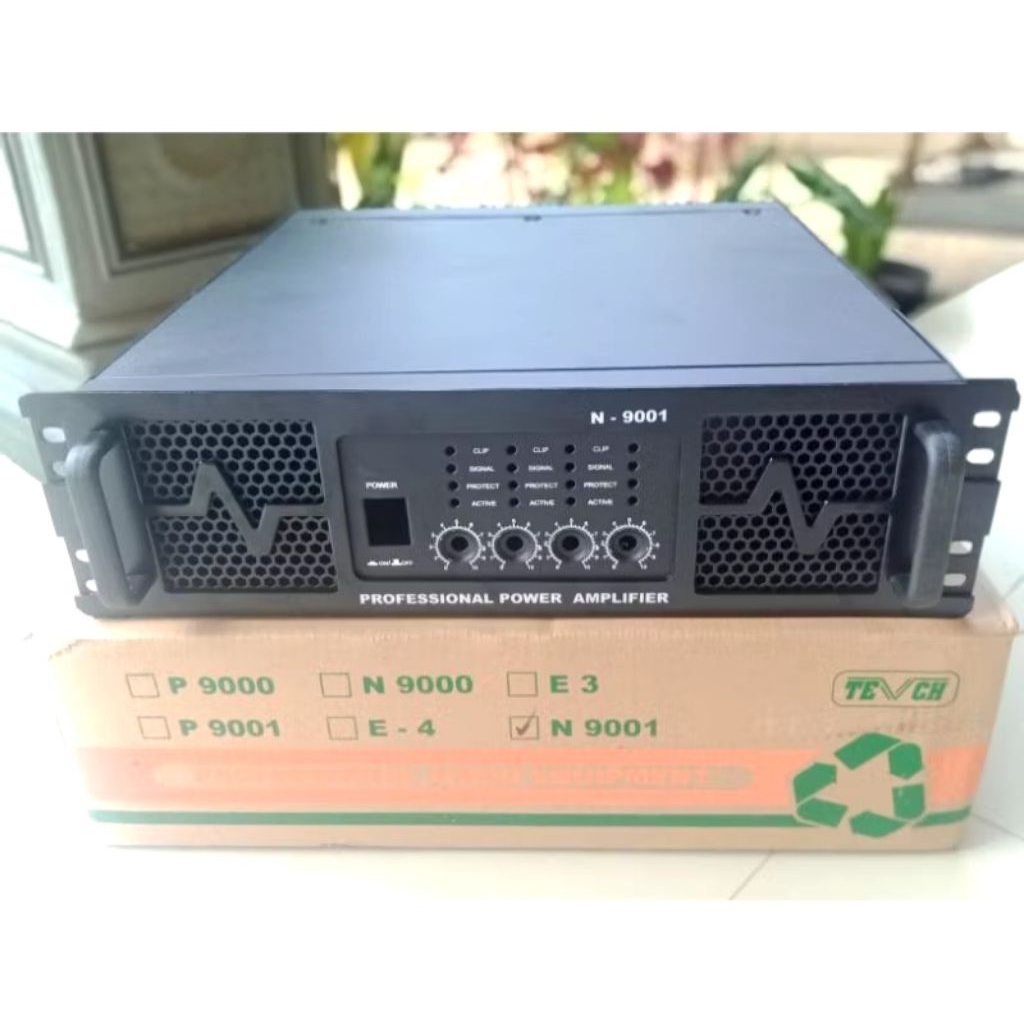 Bok power amplifier N9001 4chanel 3U bahan plat besi tebal