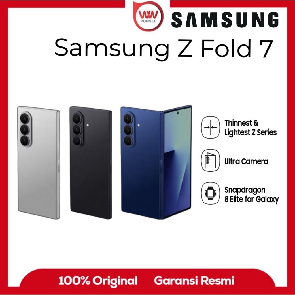 Hp Samsung Z Fold 7 Ram 12GB Internal 256GB Garansi Resmi