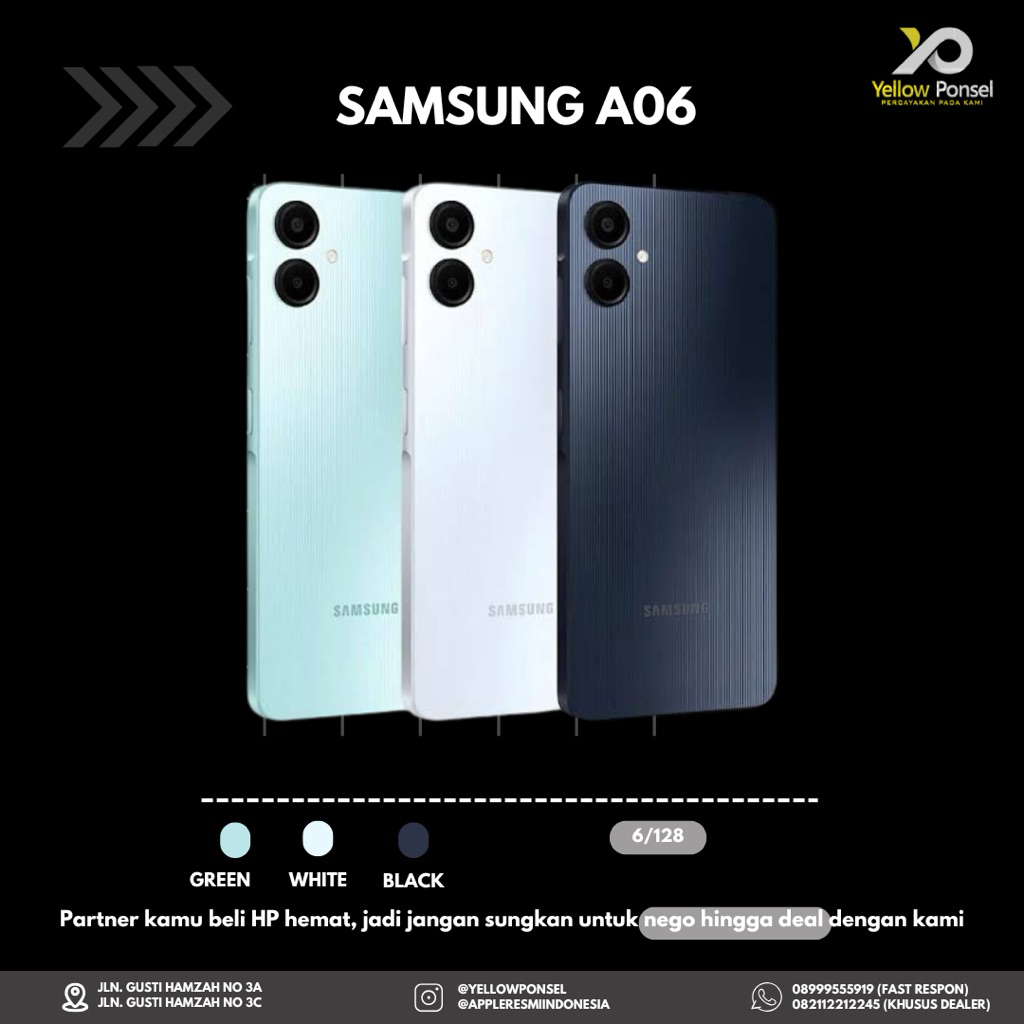 Samsung A06 RAM 6/128 -Yellow Ponsel