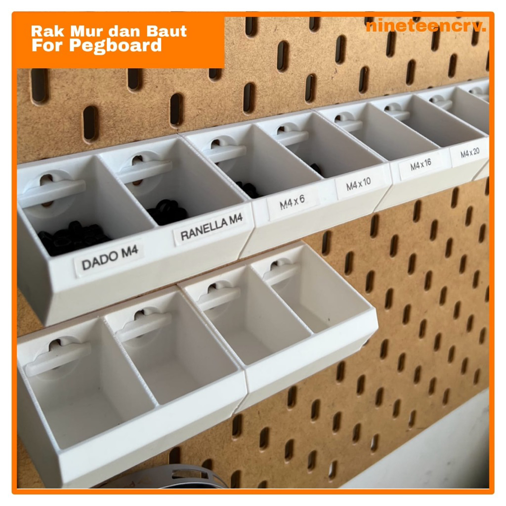 Rak Organizer Baut dan Mur Aksesoris Pegboard