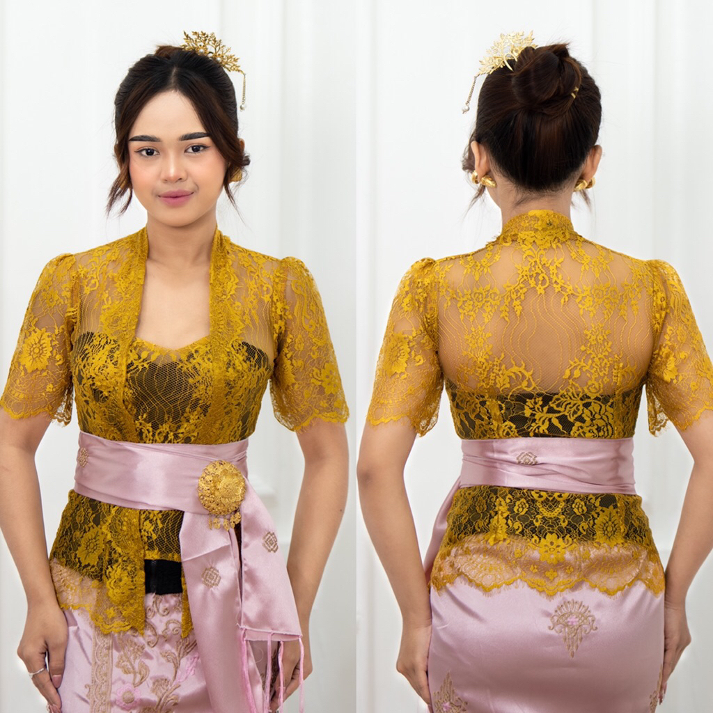 DISKON KEBAYA METALIK SANTILI LENGAN PENDEK