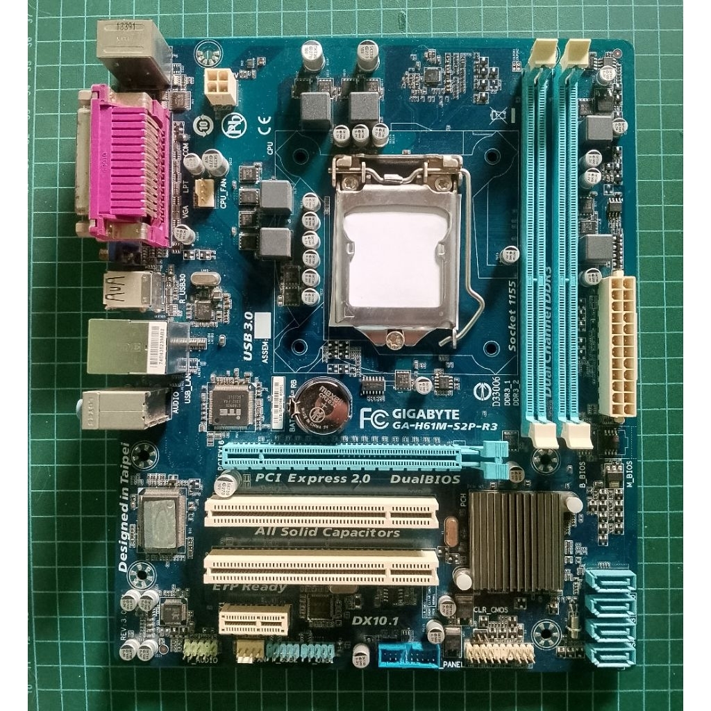 Motherboard Gigabyte GA-H61M-S2P-R3 Support gen 2/3