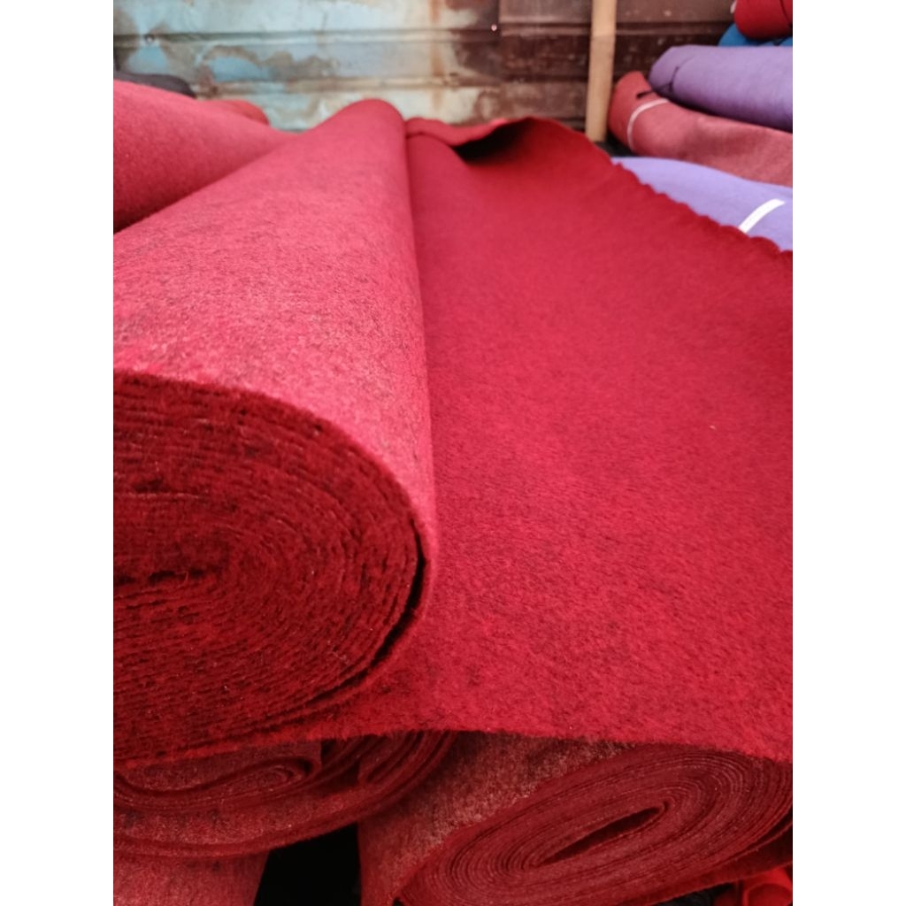 karpet bludru polos 1 roll uk. 2m x 30-32m