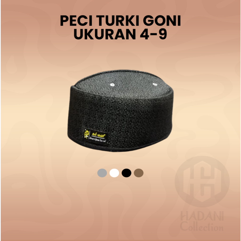 Peci Turki Goni 4 Macam Warna