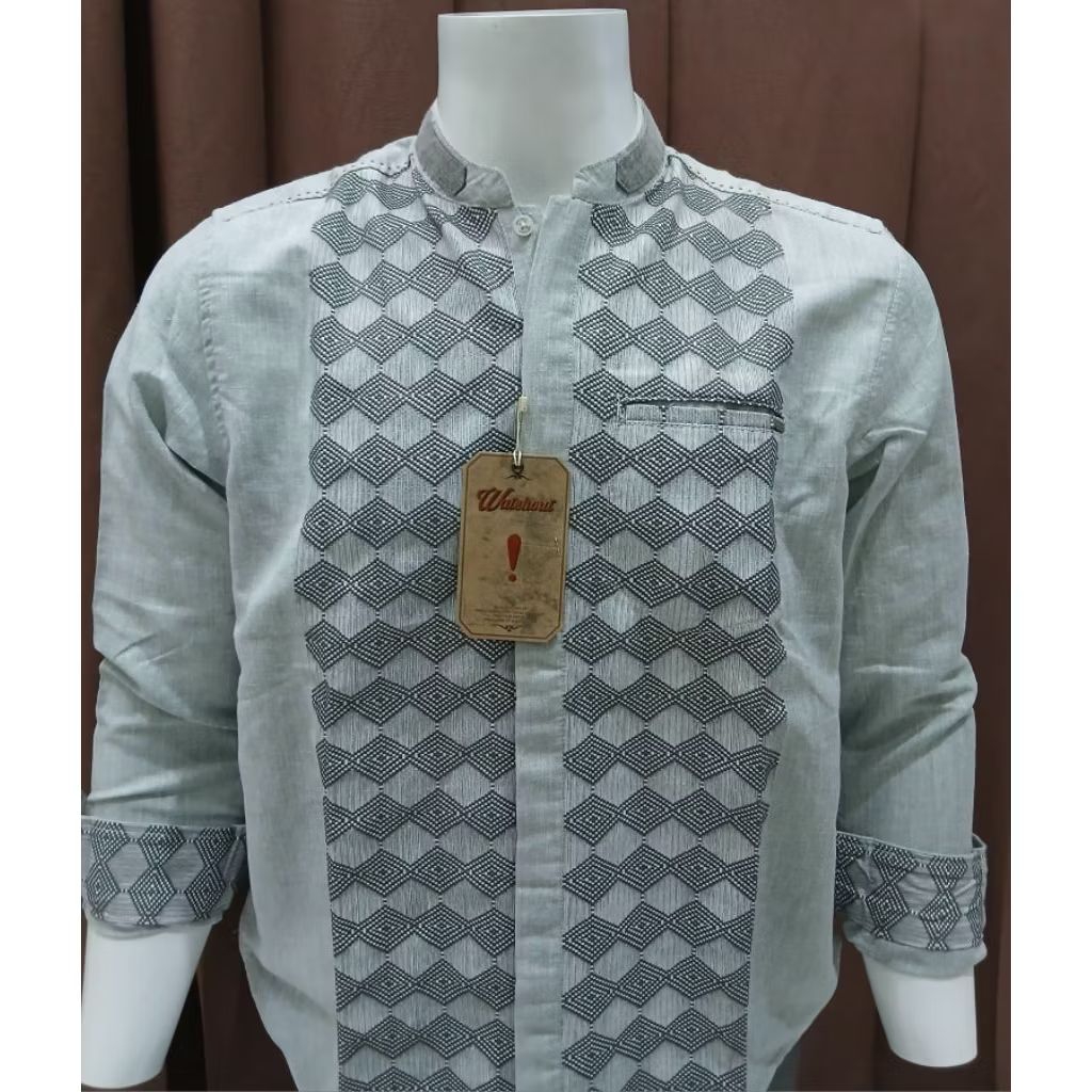 KEMEJA KOKO WATCHOUT CASUAL LENGAN PANJANG REGULAR FITT ORIGINAL